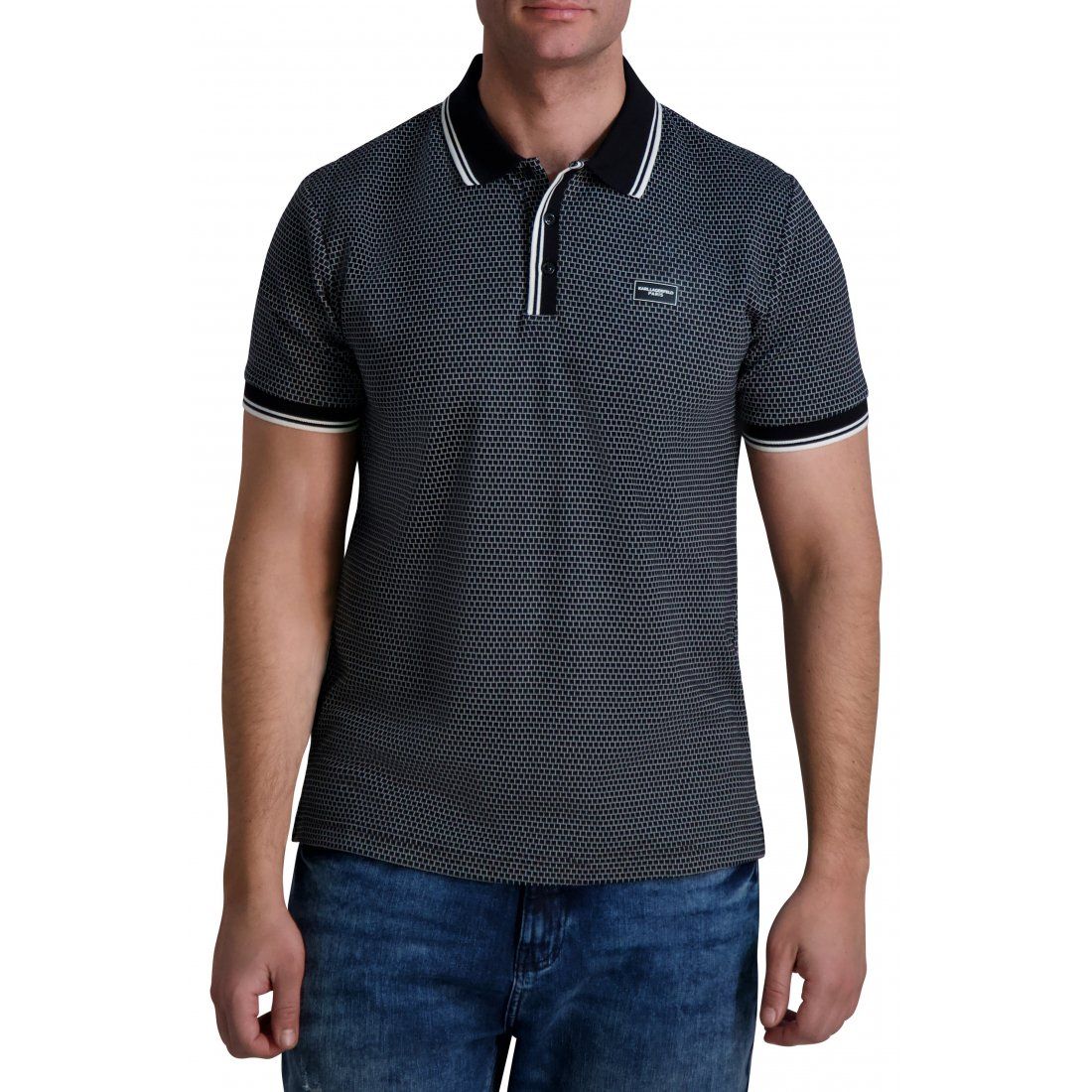 Karl lagerfeld paris - 'Textured Performance Knit Polo' pour Hommes