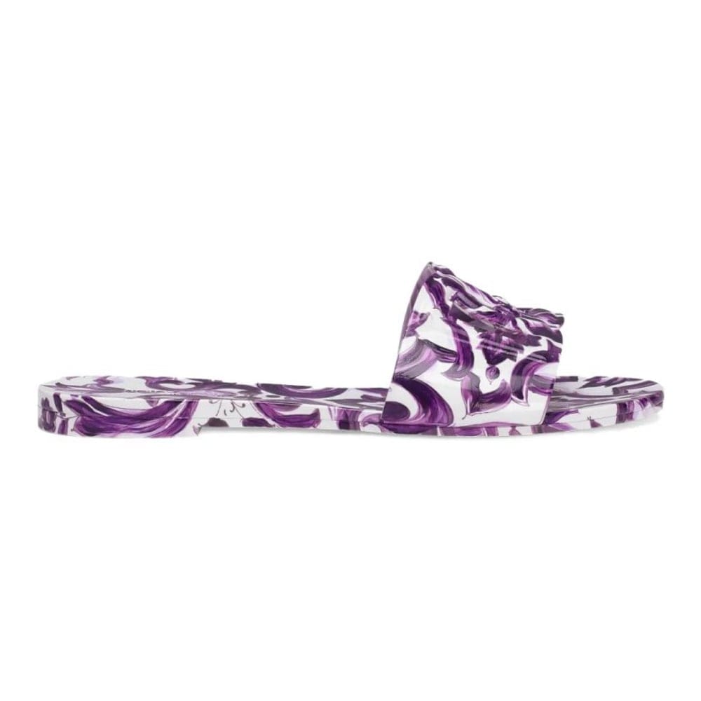 Dolce&gabbana - Claquettes 'Maiolica-Print' pour Femmes