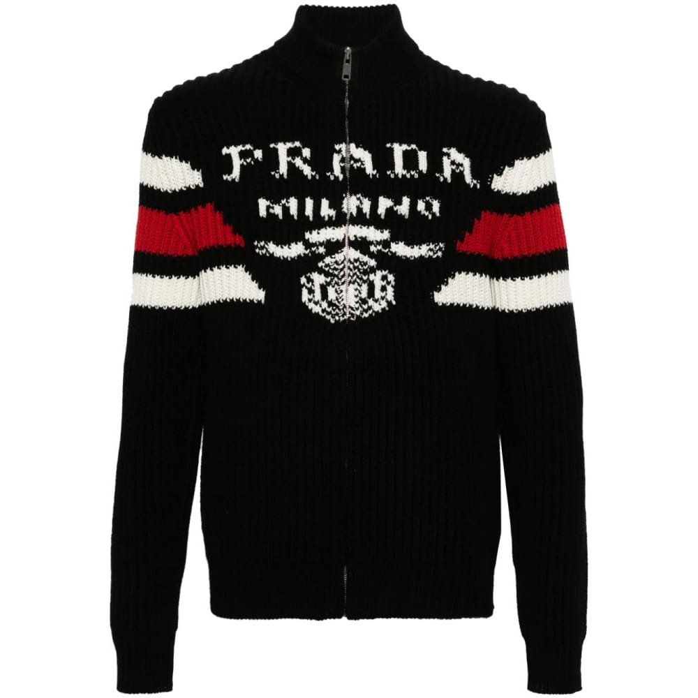 Prada - Cardigan 'Logo-Jacquard' pour Hommes