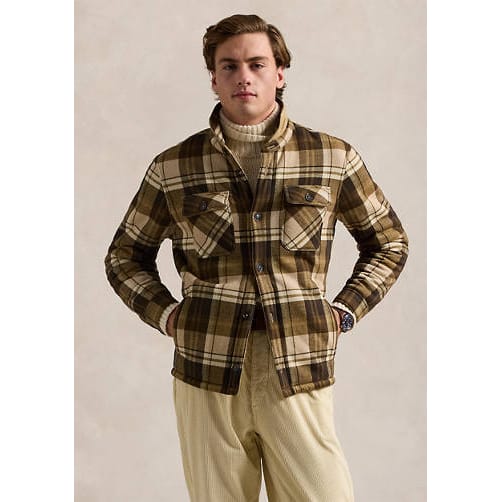 Polo ralph lauren - 'Plaid Fleece Shirt Jacket' pour Hommes