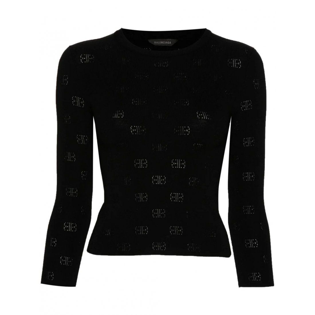 Balenciaga - Pull 'Bb-Pattern Open-Knit' pour Femmes