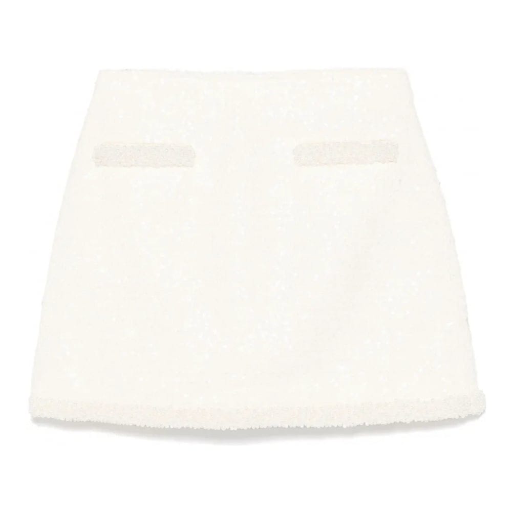 Self portrait - Mini Jupe 'Bouclé Pearl-Trim' pour Femmes