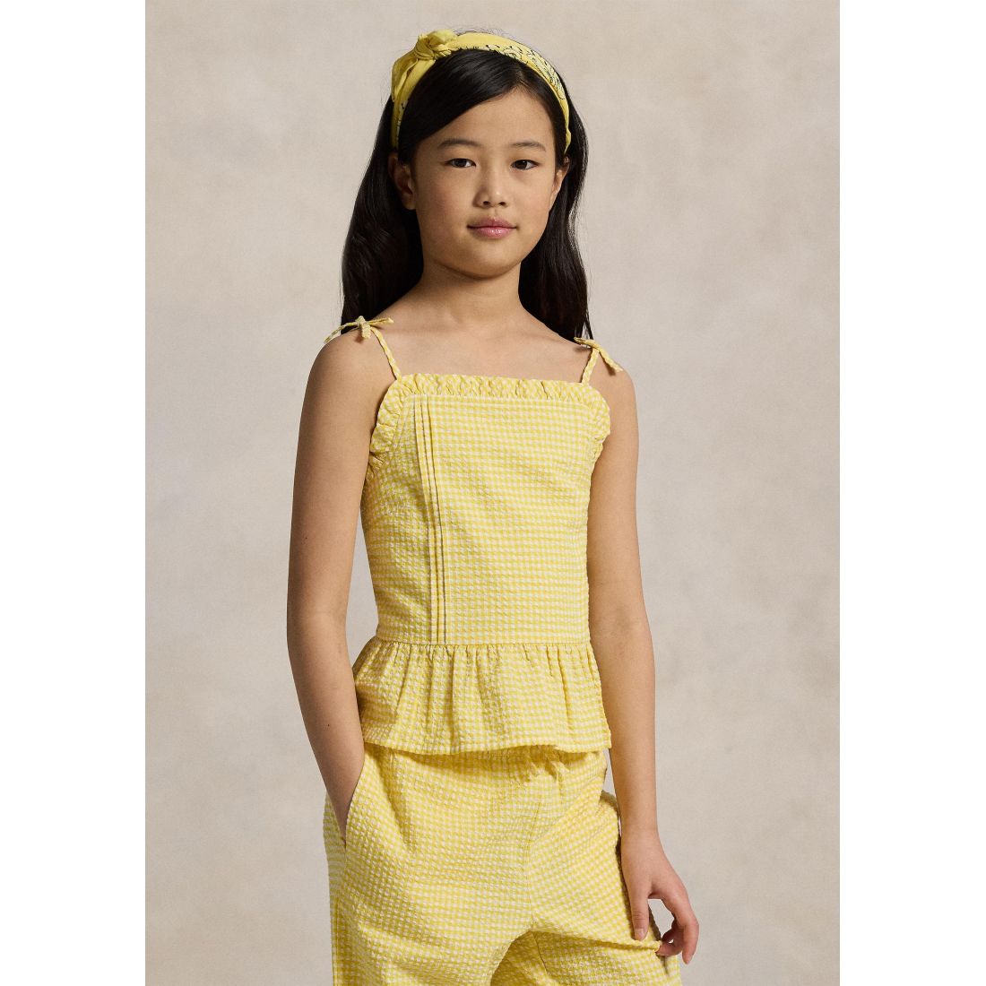 Ralph lauren kids - "Ensemble haut & pantalon 'Gingham Seersucker' pour Grandes filles"
