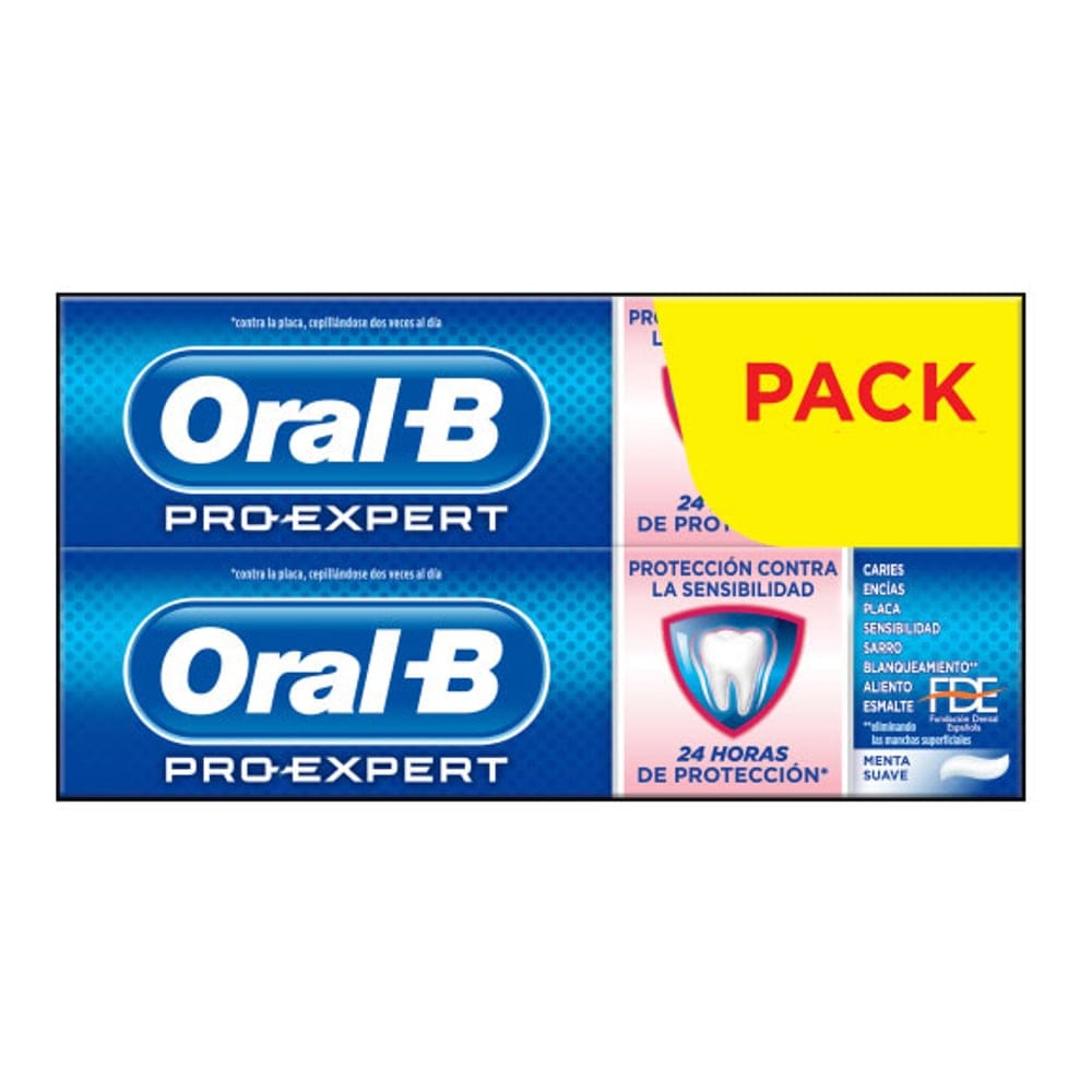 Oral-b - Dentifrice 'Pro-Expert Sensitive Whitening' - 75 ml, 2 Pièces