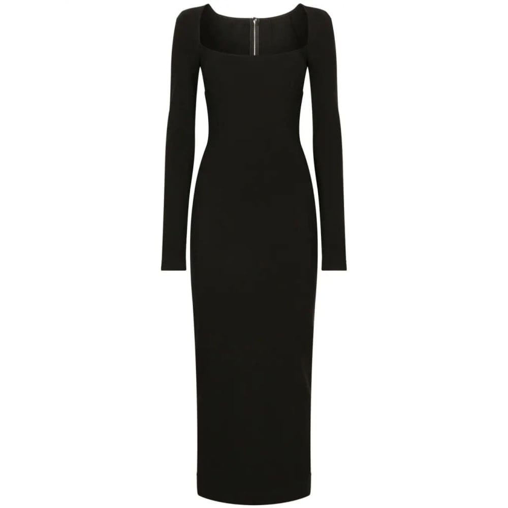 Dolce&gabbana - Robe Midi 'Long-Sleeve Square-Neck' pour Femmes