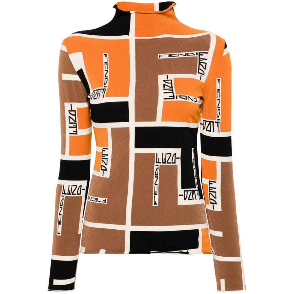 Fendi - Top à manches longues 'FF Puzzle' pour Femmes