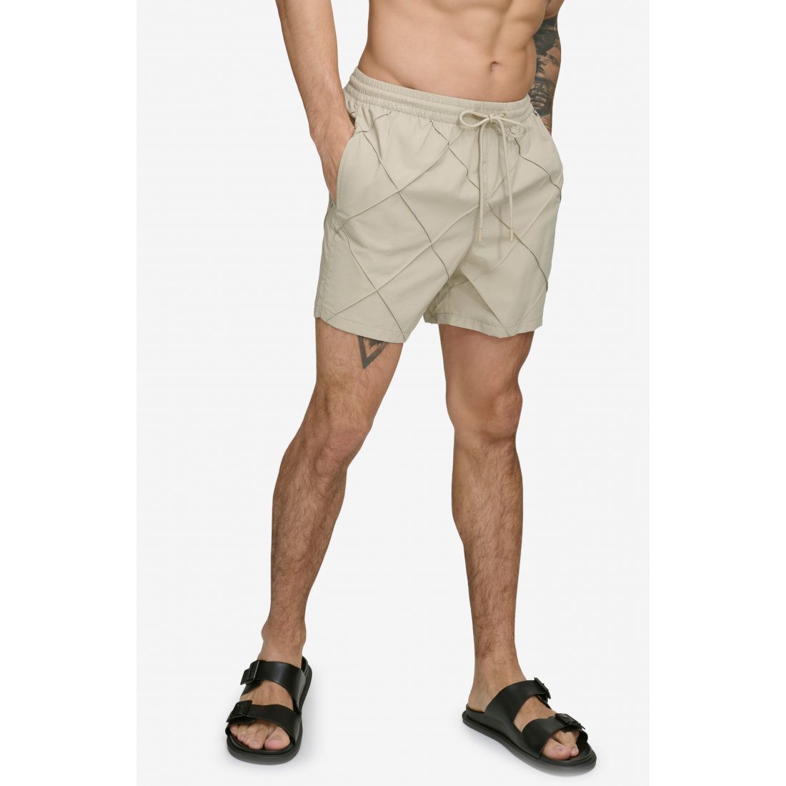 Dkny - Short de bain 'Diamond Pintuck' pour Hommes