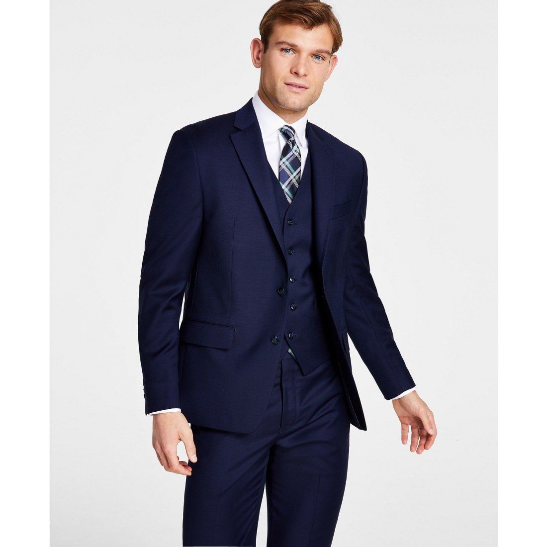 Michael kors - 'Classic-Fit Wool-Blend Stretch Solid Suit Jacket' pour Hommes