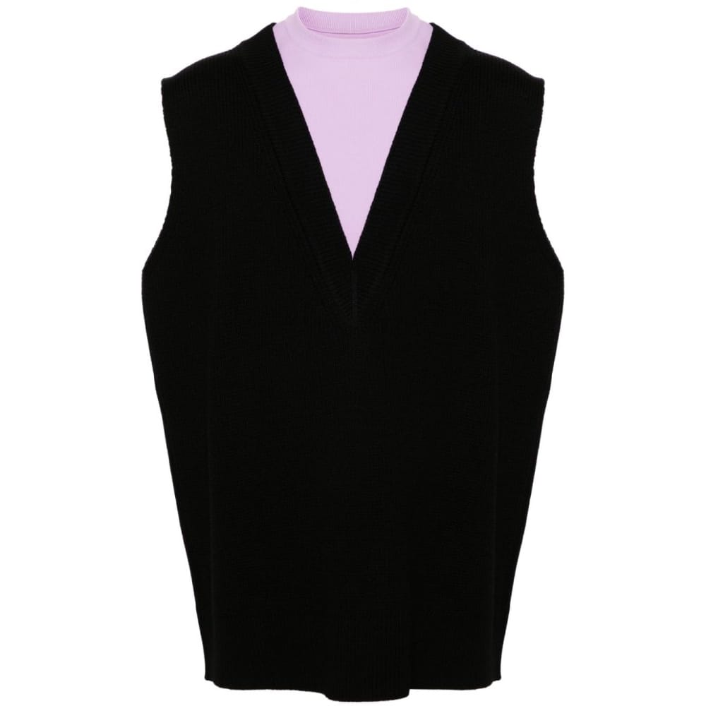 Jil sander - Gilet 'Two-Tone Layered Knitted' pour Hommes