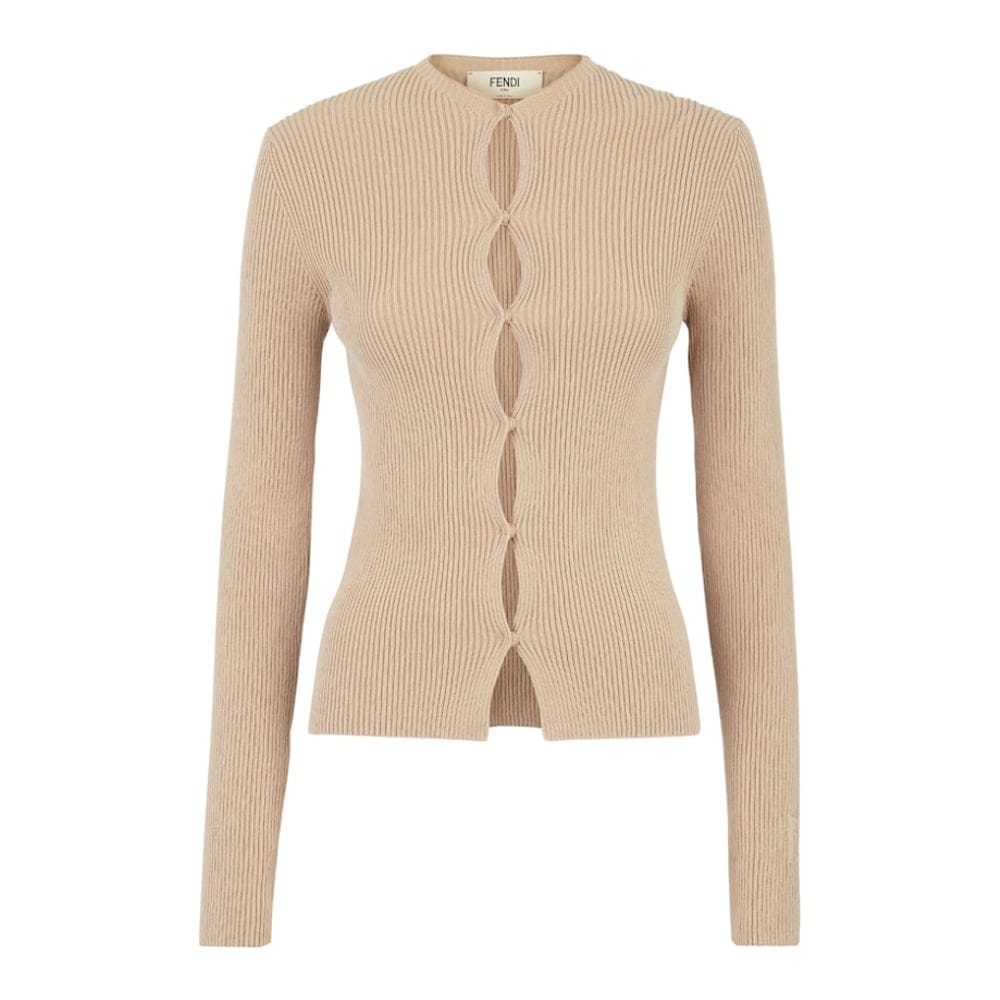 Fendi - Cardigan 'Ribbed-Knit' pour Femmes