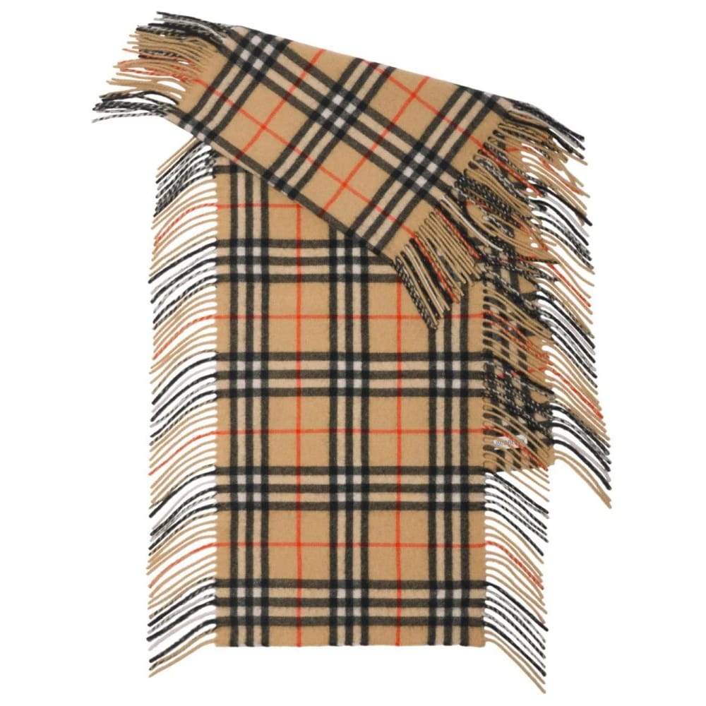 Burberry - Écharpe en cachemire  'Happy Fringe' pour Femmes