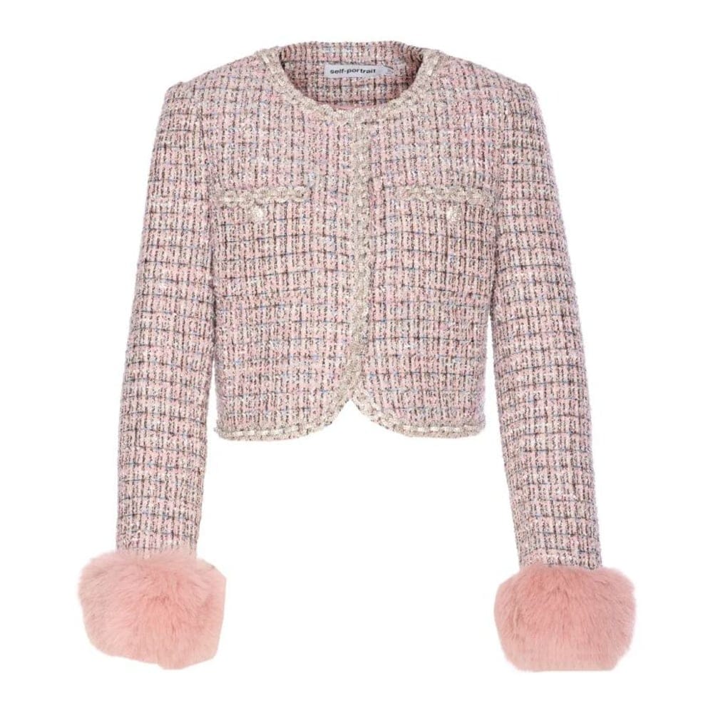 Self-portrait - Veste 'Crystal-Embellished Tweed' pour Femmes
