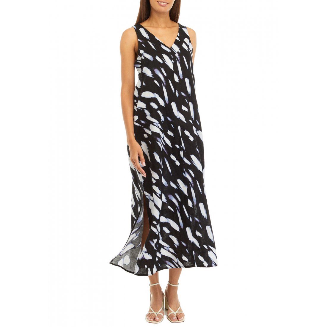 Dkny - Robe 'Wave Print Linen' pour Femmes