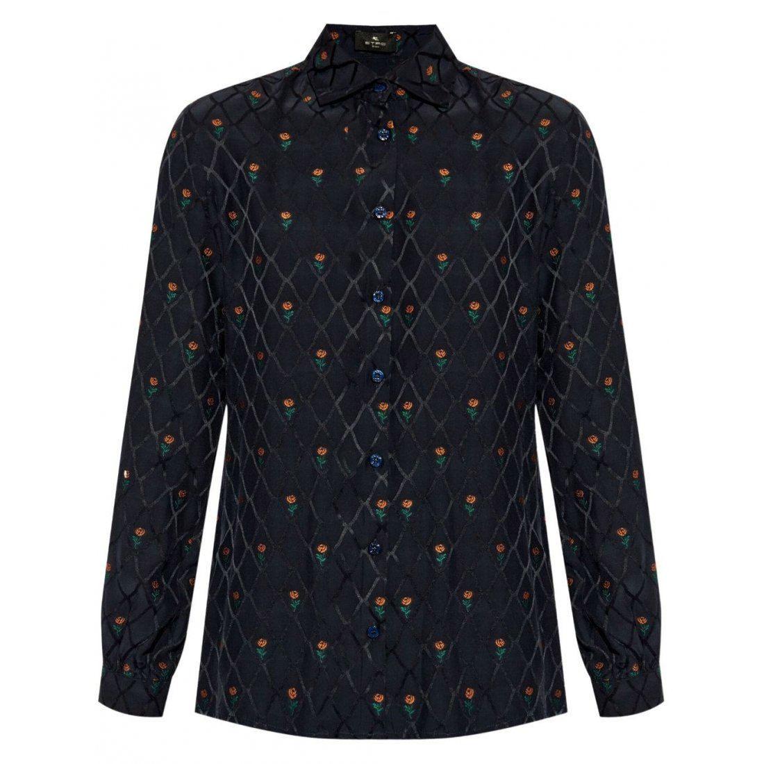 Etro - Chemise 'Floral Diamond Grid' pour Femmes