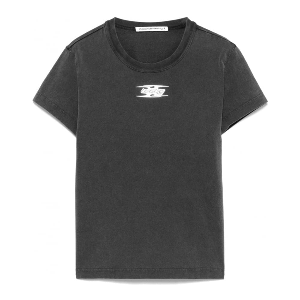 T by alexander wang - T-shirt 'Puff Logo Shrunken' pour Femmes