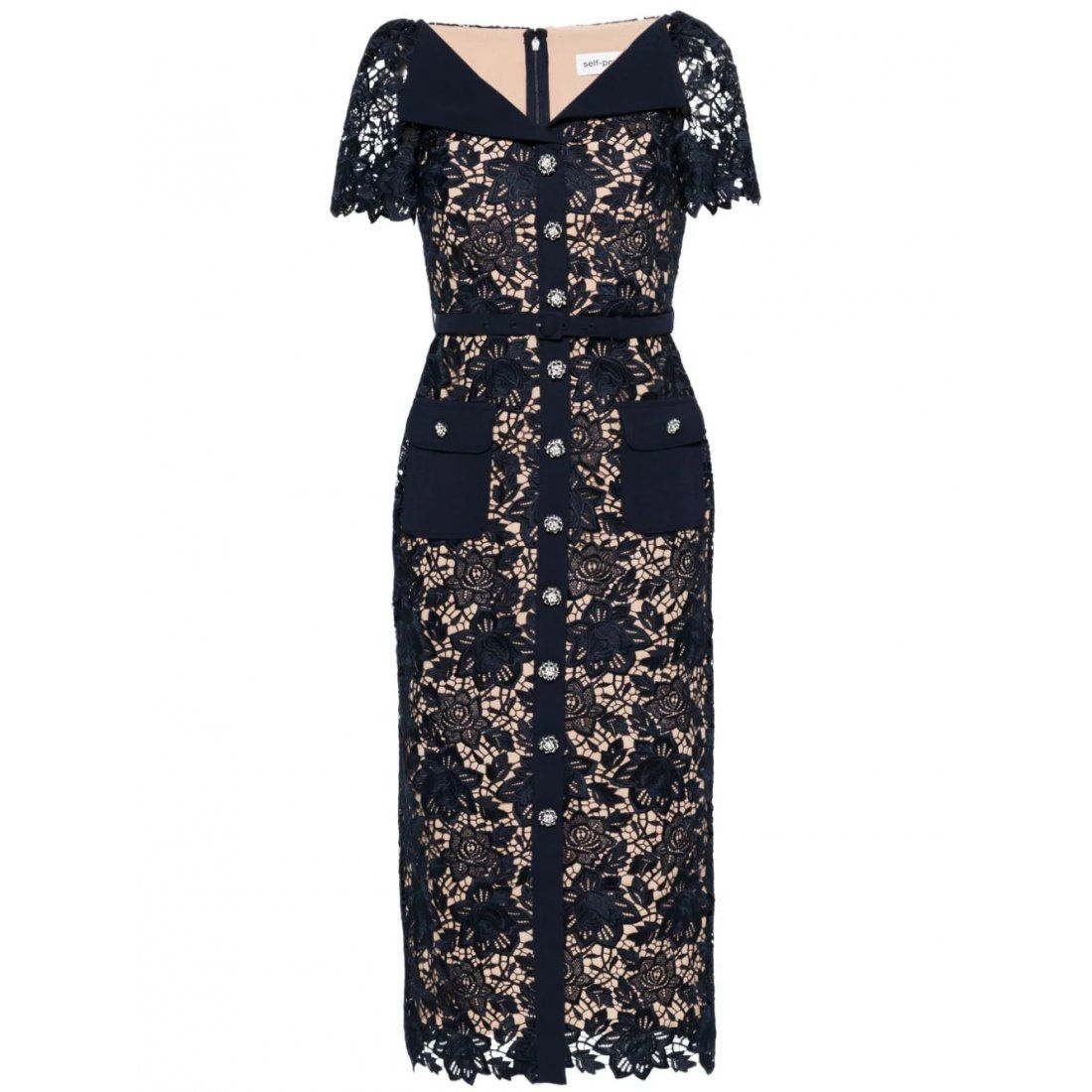 Self portrait - Robe Midi 'Guipure-Lace' pour Femmes