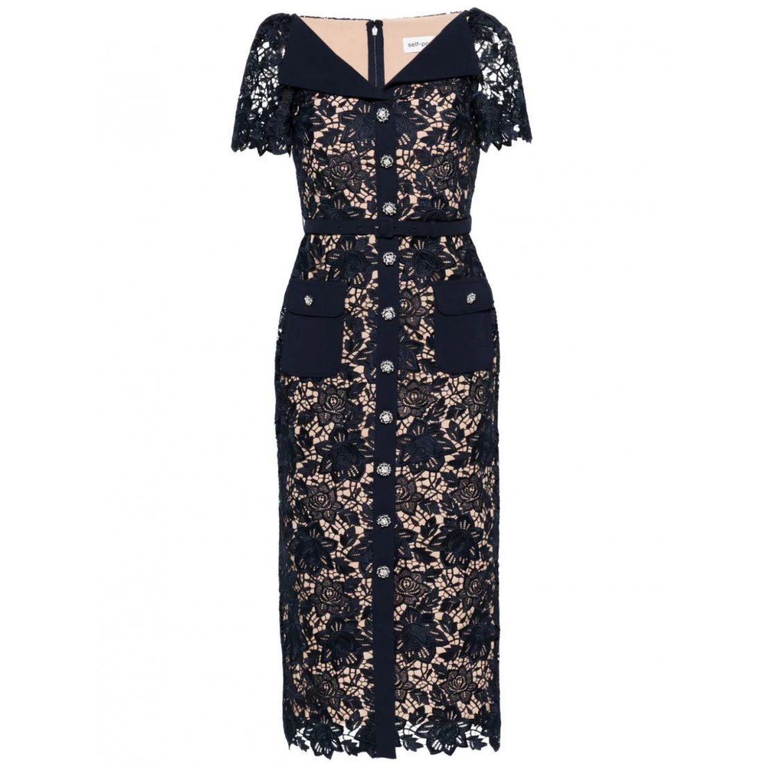 Self Portrait - Robe Midi 'Guipure-Lace' pour Femmes