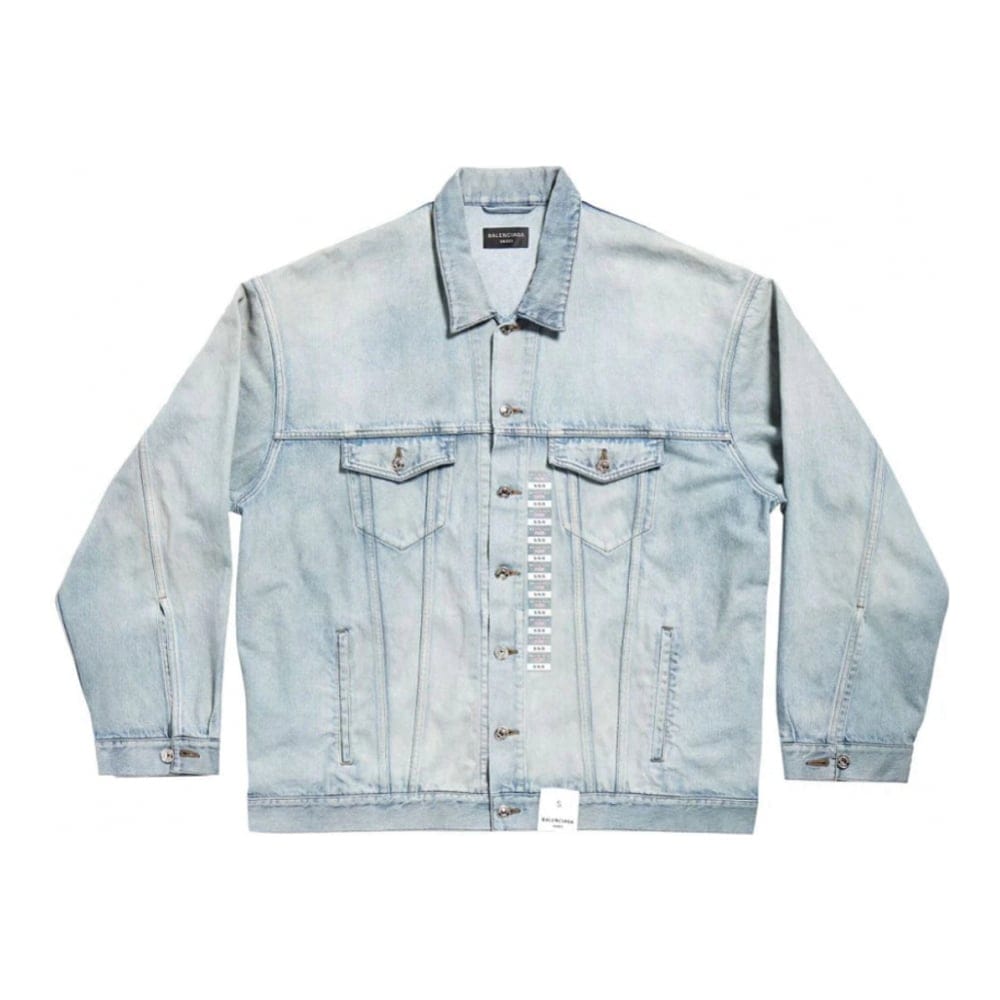 Balenciaga - Veste en jeans 'Size Sticker' pour Hommes