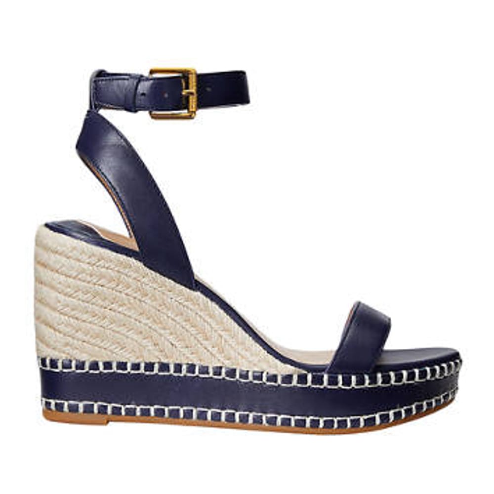 Lauren ralph lauren - "'Hilarie Burnished Leather Espadrille Sandals' pour Femmes"