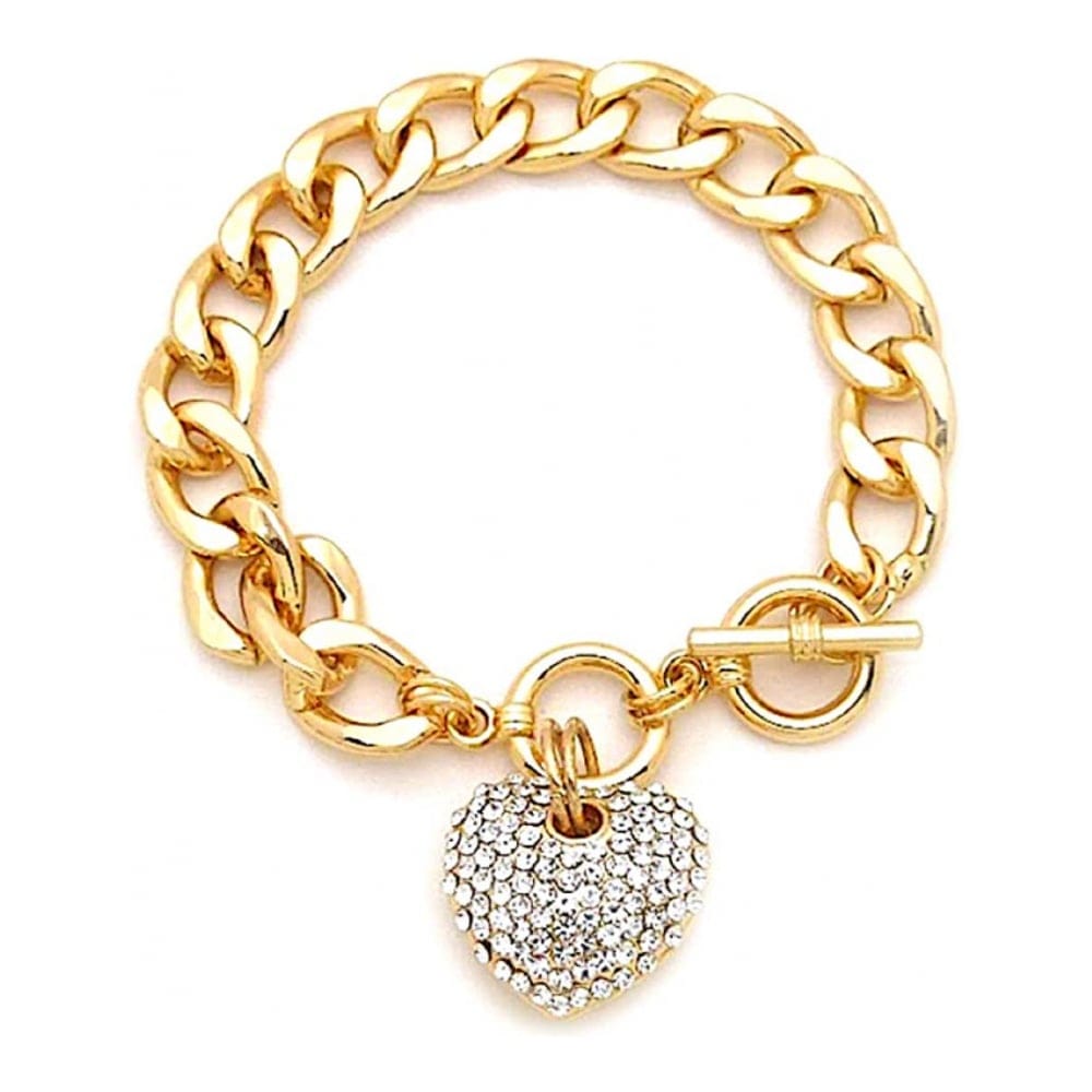 Liv oliver - Bracelet 'Heart Charm Pave' pour Femmes