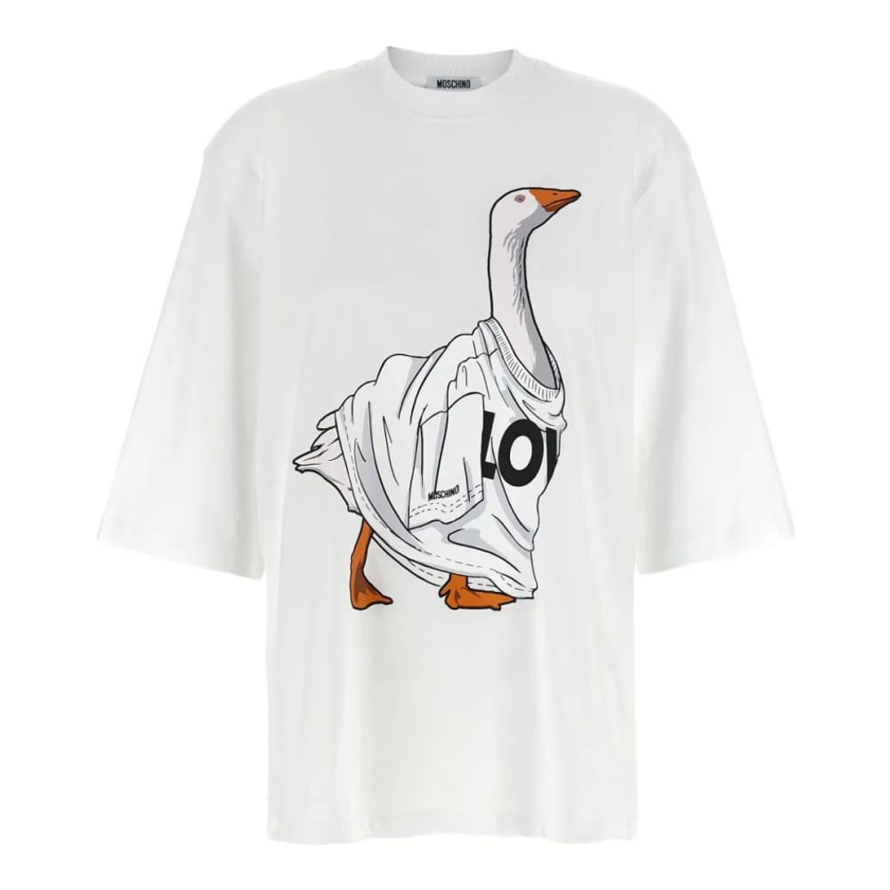 Moschino - T-shirt 'Goose Print Crewneck' pour Femmes