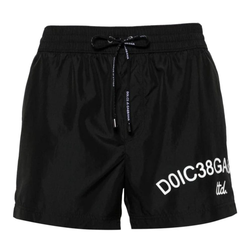 Dolce&gabbana - Short de bain 'Logo Drawstring' pour Hommes