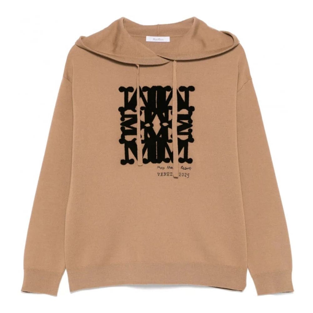Max mara - Sweatshirt à capuche  'Flocked-Logo' pour Femmes