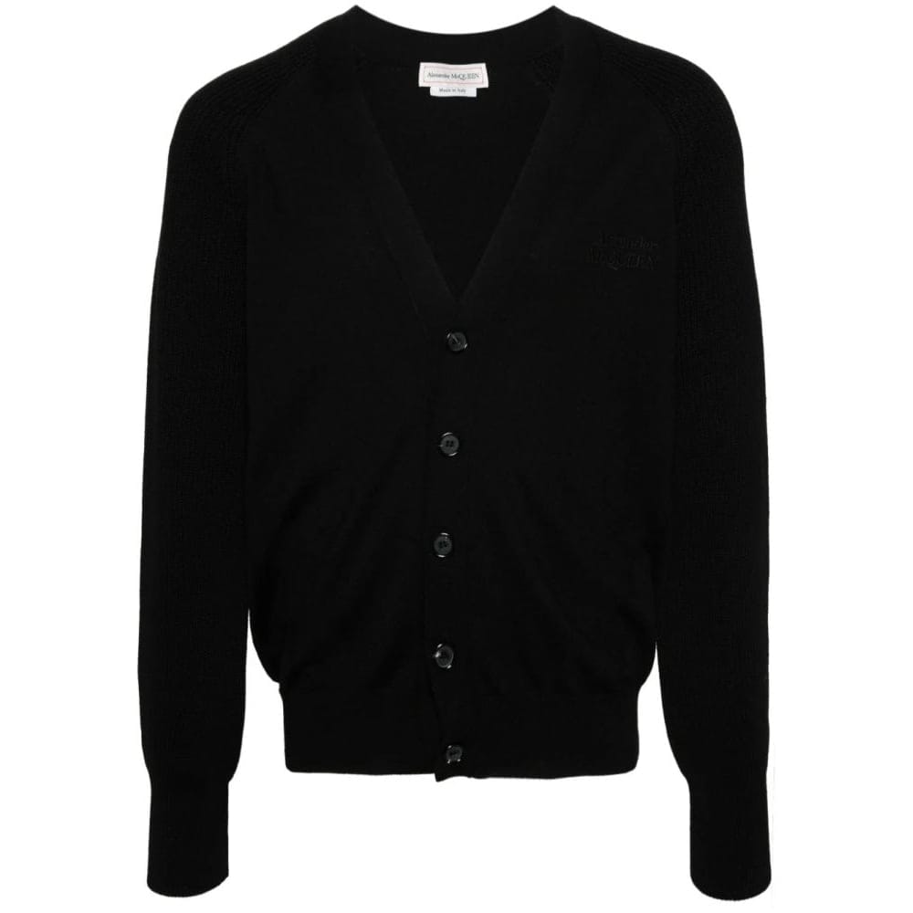 Alexander mcqueen - Cardigan 'Embroidered-Logo Knitted' pour Hommes