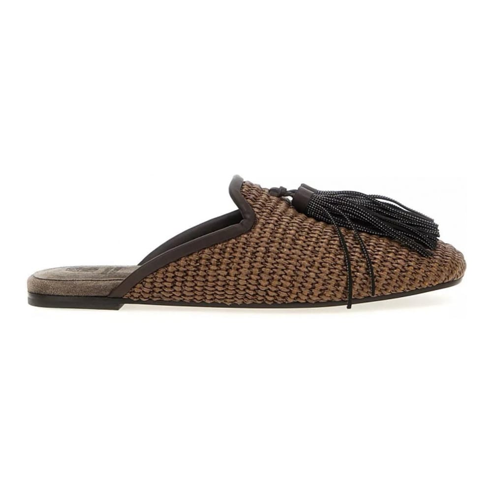 Brunello cucinelli - Chaussons 'Jewel Tassel Sabots' pour Femmes