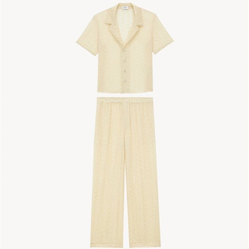 Saint laurent - Pyjama Set 'Muslin With English Embroidery' pour Femmes