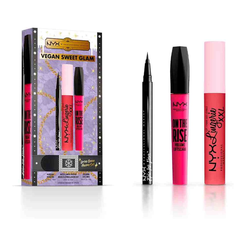 Nyx Professional Make Up - Set de maquillage 'Vegan Sweet Glam Limited Edition' - 3 Pièces