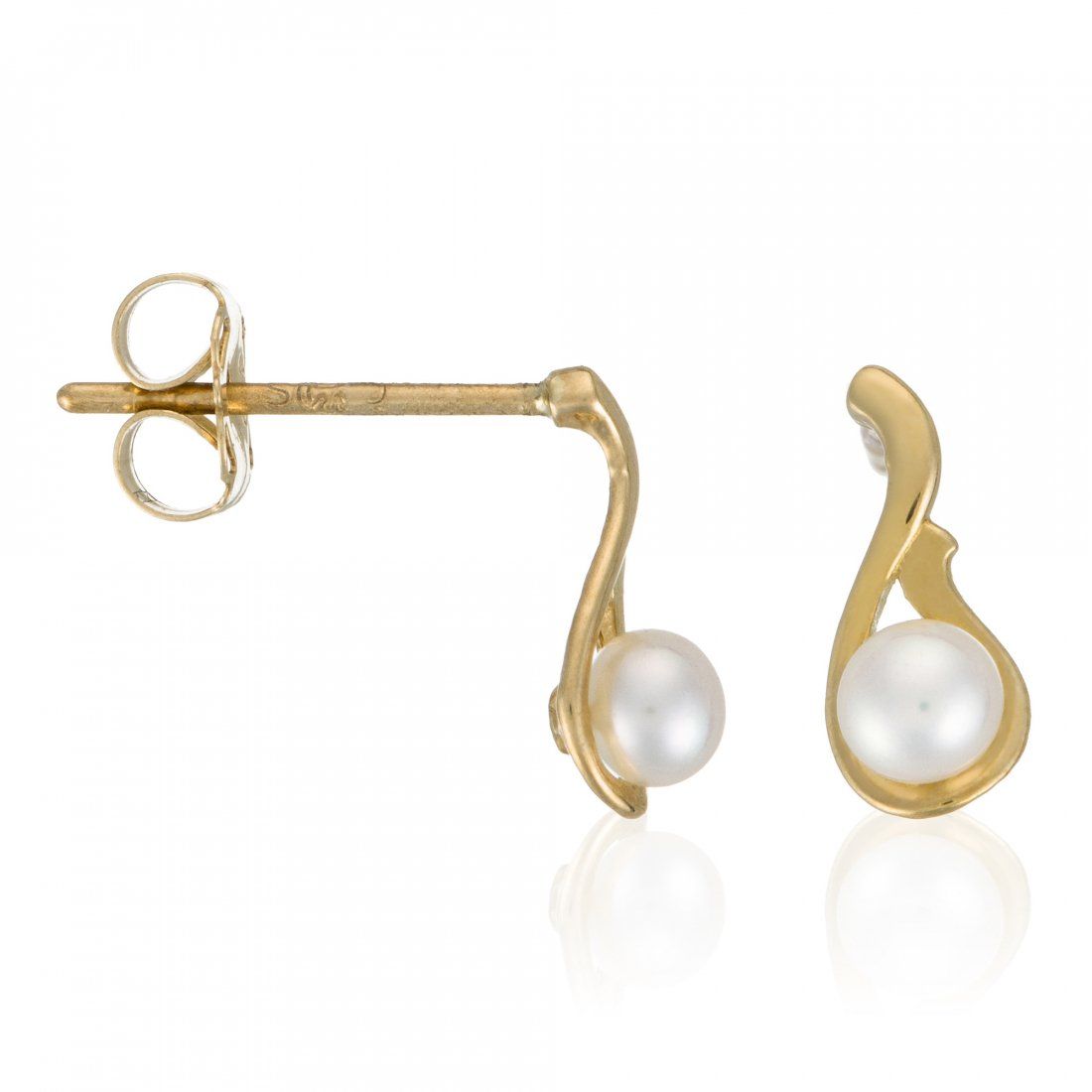 Oro di oro - "Boucles d'oreilles 'Goutte Perlée' pour Femmes"