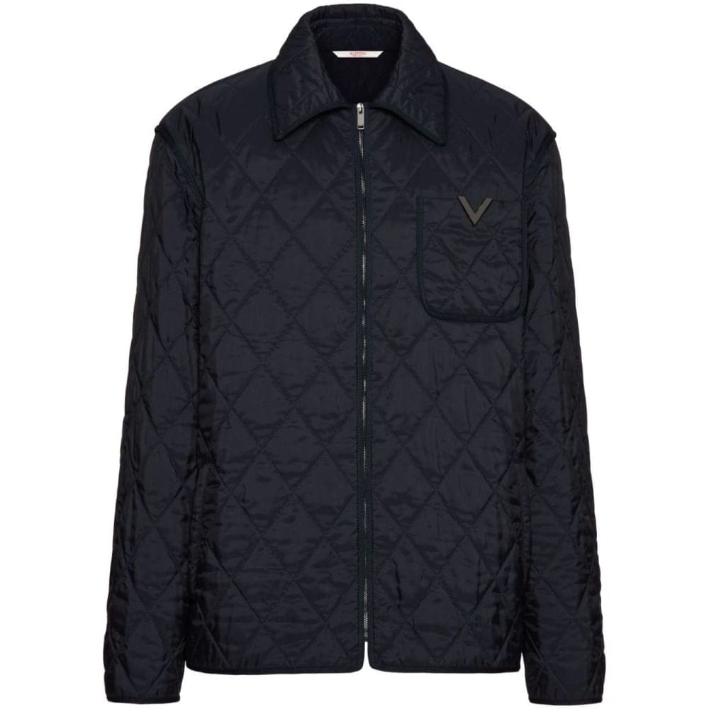 Valentino garavani - Veste matelassée 'Logo-Appliqué' pour Hommes