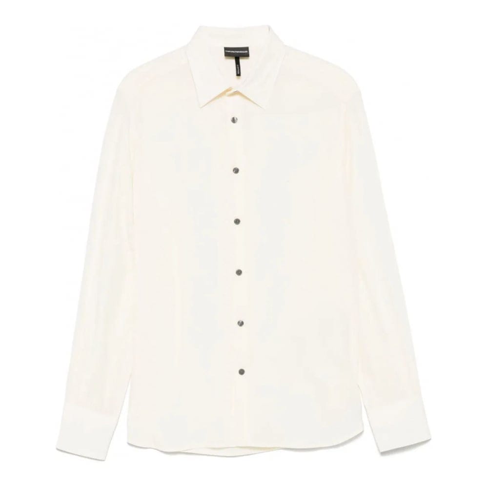 Emporio armani - Chemise 'Logo-Embroidered' pour Hommes