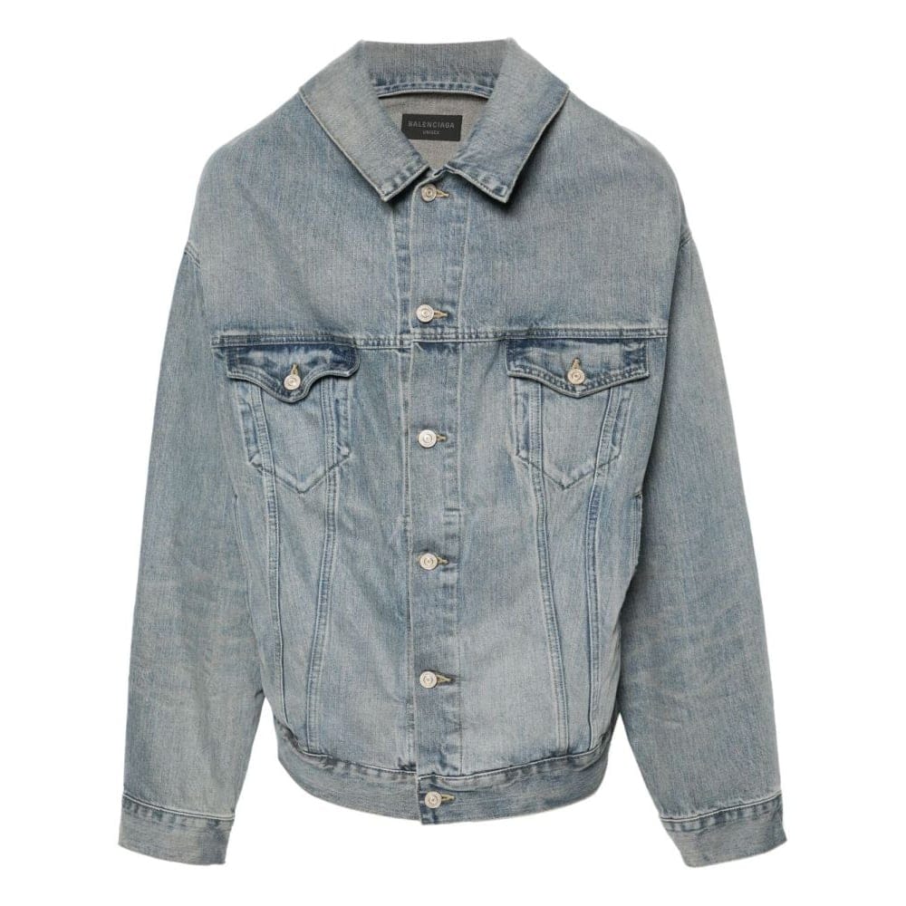 Balenciaga - Veste en jeans 'Off Shoulder'