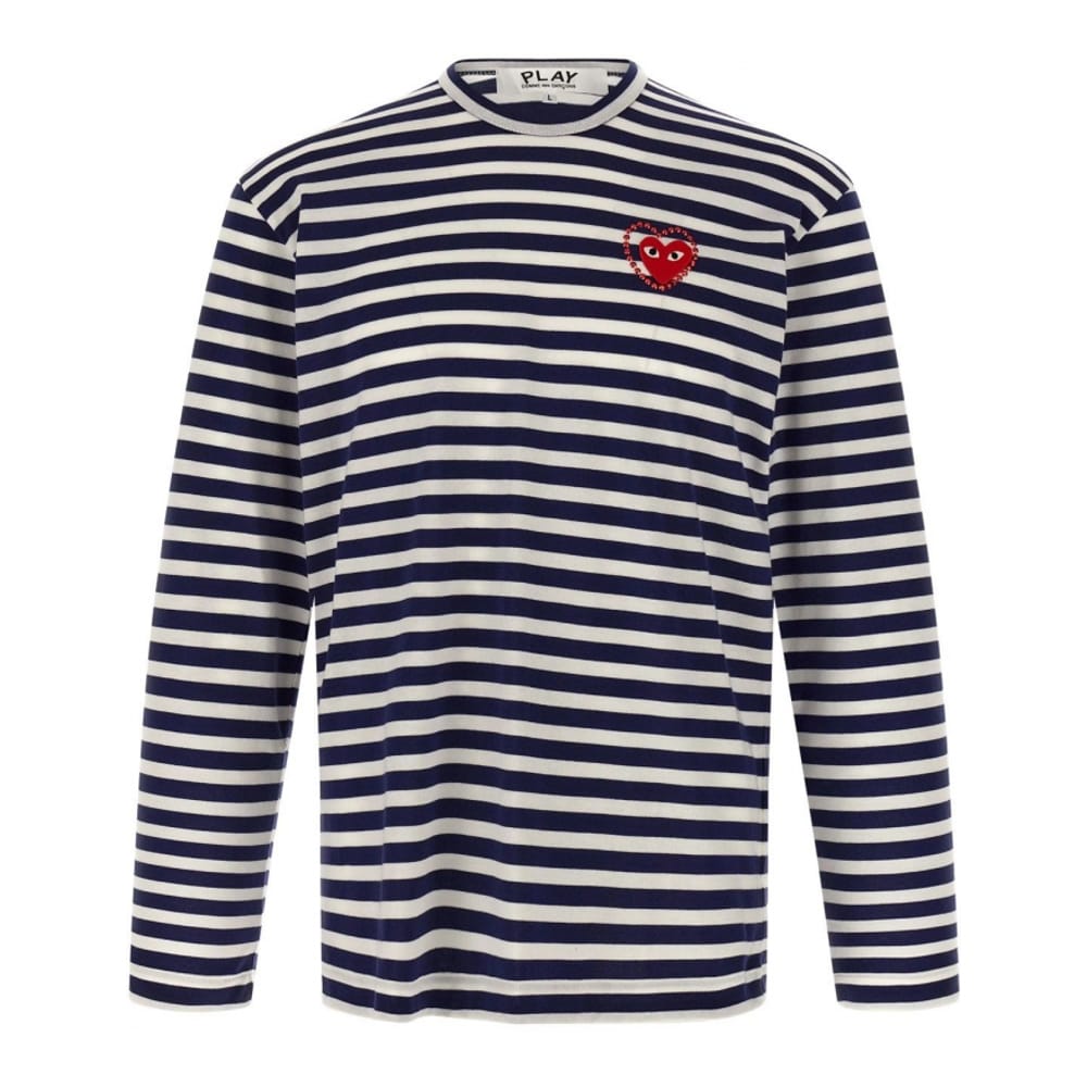 Comme des garçons play - T-shirt 'Logo Patch Stripes'