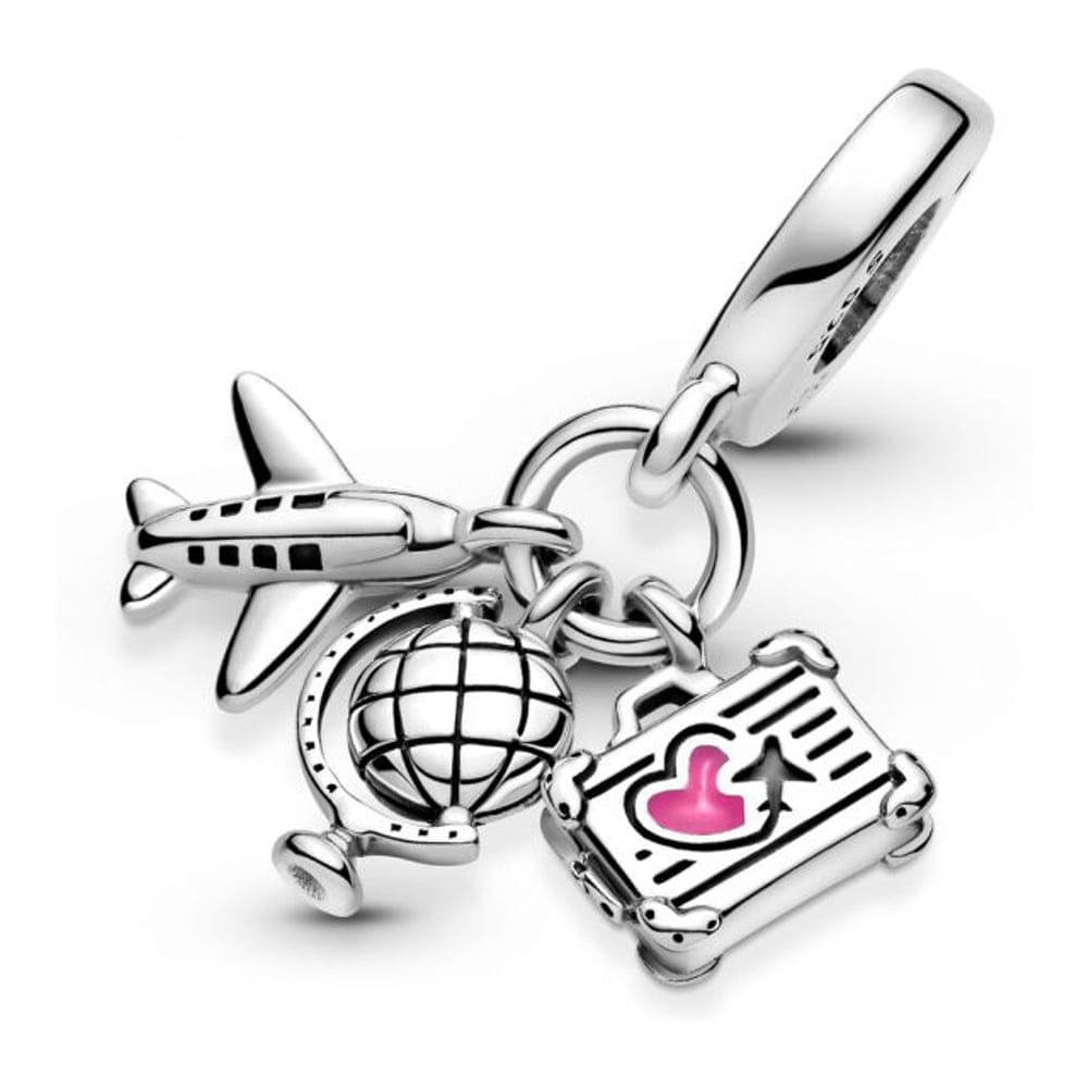Pandora - Charm 'Airplane, Globe & Suitcase' pour Femmes
