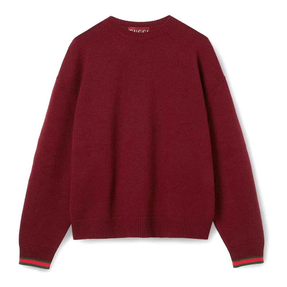 Gucci - Pull en cachemire 'Web Trim' pour Femmes