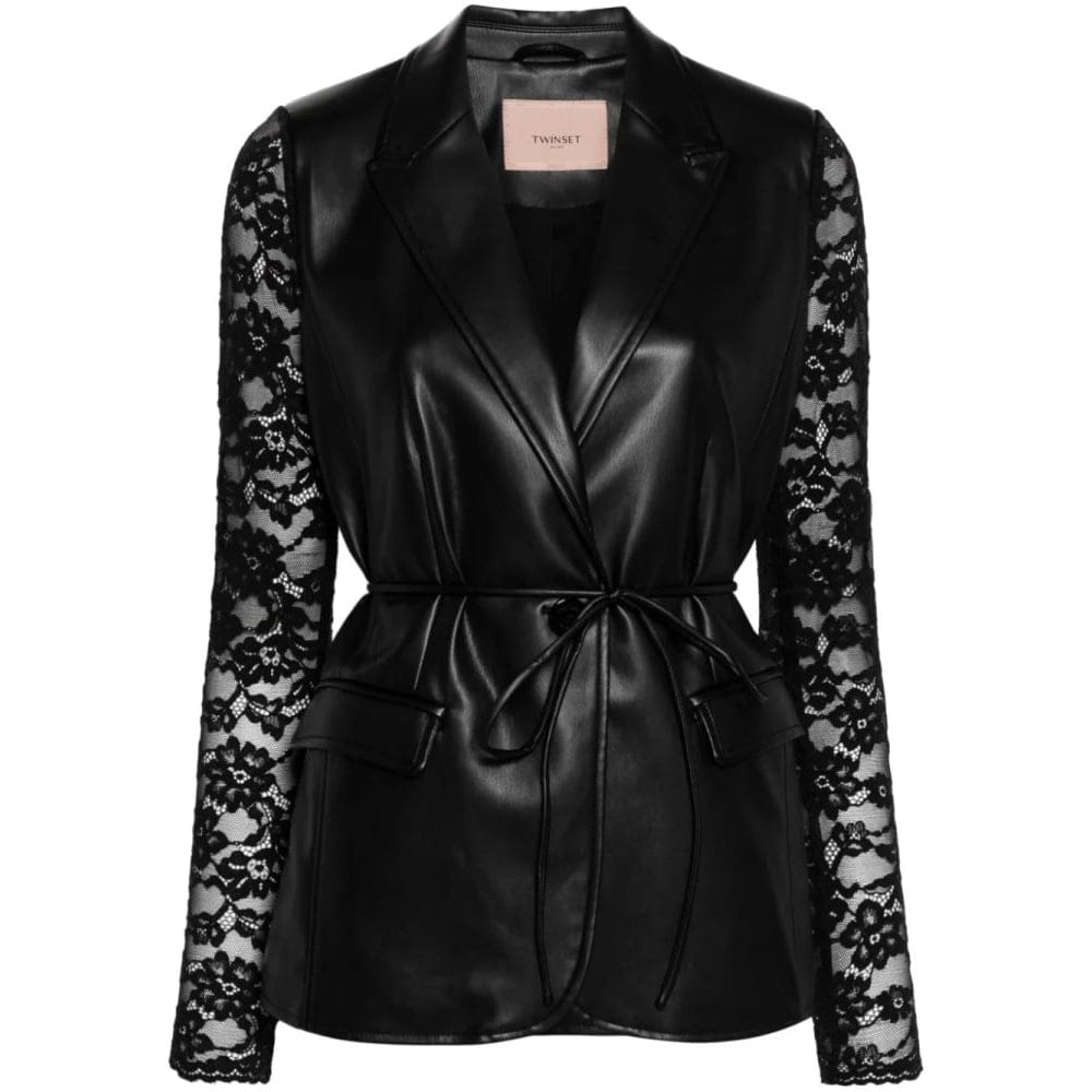 Twinset - Blazer 'Floral-Lace-Sleeves' pour Femmes