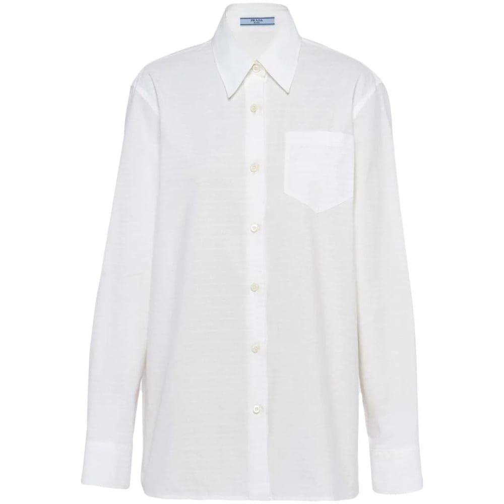 Prada - Chemise 'Jacquard Poplin' pour Femmes