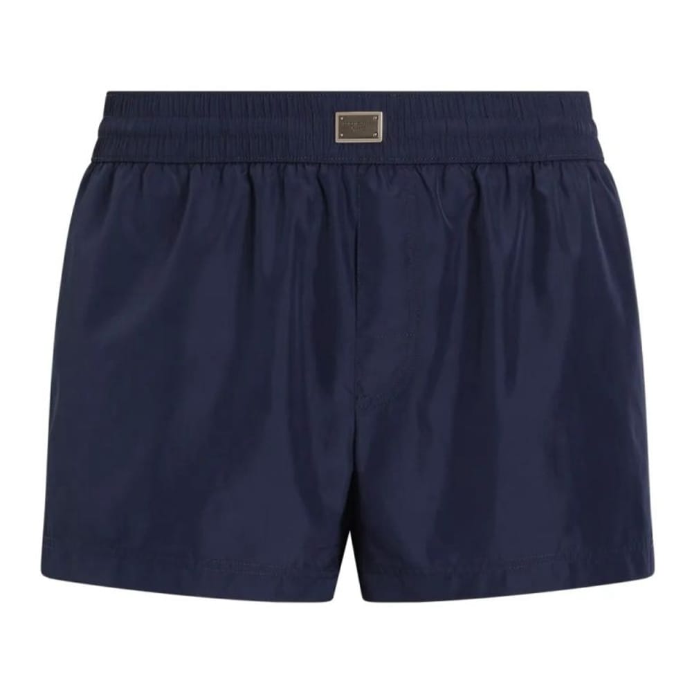 Dolce&gabbana - Short de bain 'Logo-Plaque' pour Hommes