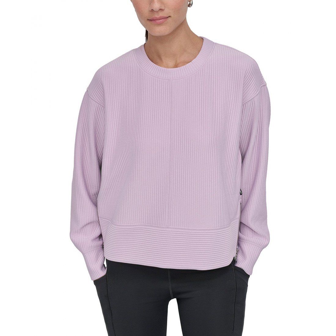 Dkny - Sweatshirt 'Tech Ribbed Side-Zip Sweatshirt' pour Femmes