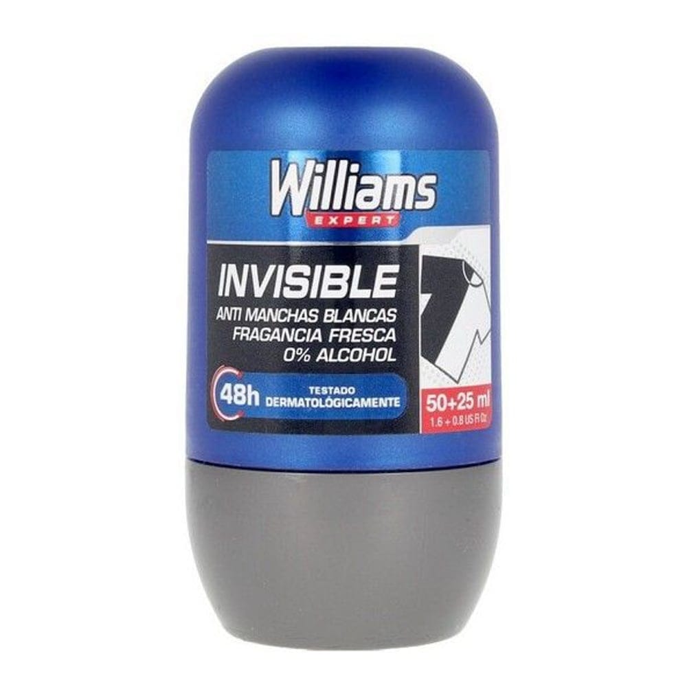 Williams - Déodorant Roll On 'Invisible 48H' - 75 ml