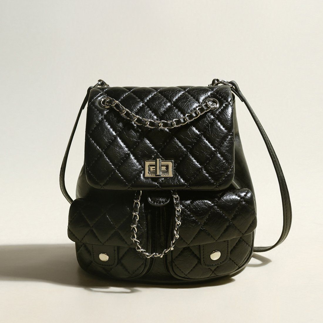 Cilela - Sac à dos 'Multi-Pocket Chainstrap Quilted' pour Femmes