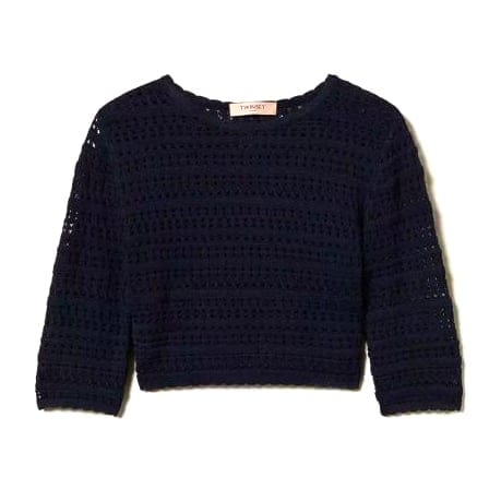 Twin set - Pull Court 'Perforated Pattern' pour Femmes