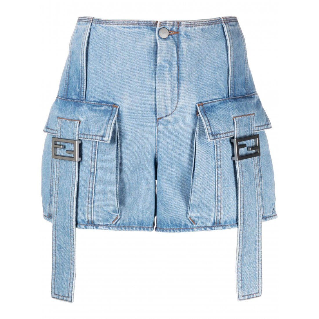 Fendi - Short en jean 'Baguette' pour Femmes