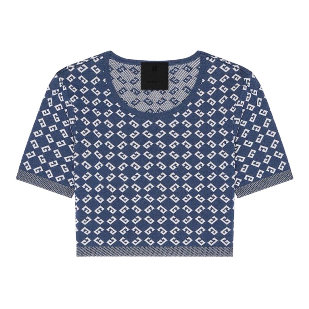 Givenchy - Pull à manches courtes 'Monogram 72 Jacquard' pour Femmes