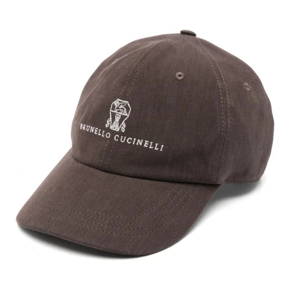 Brunello cucinelli - Casquette 'Logo-Embroidered' pour Hommes