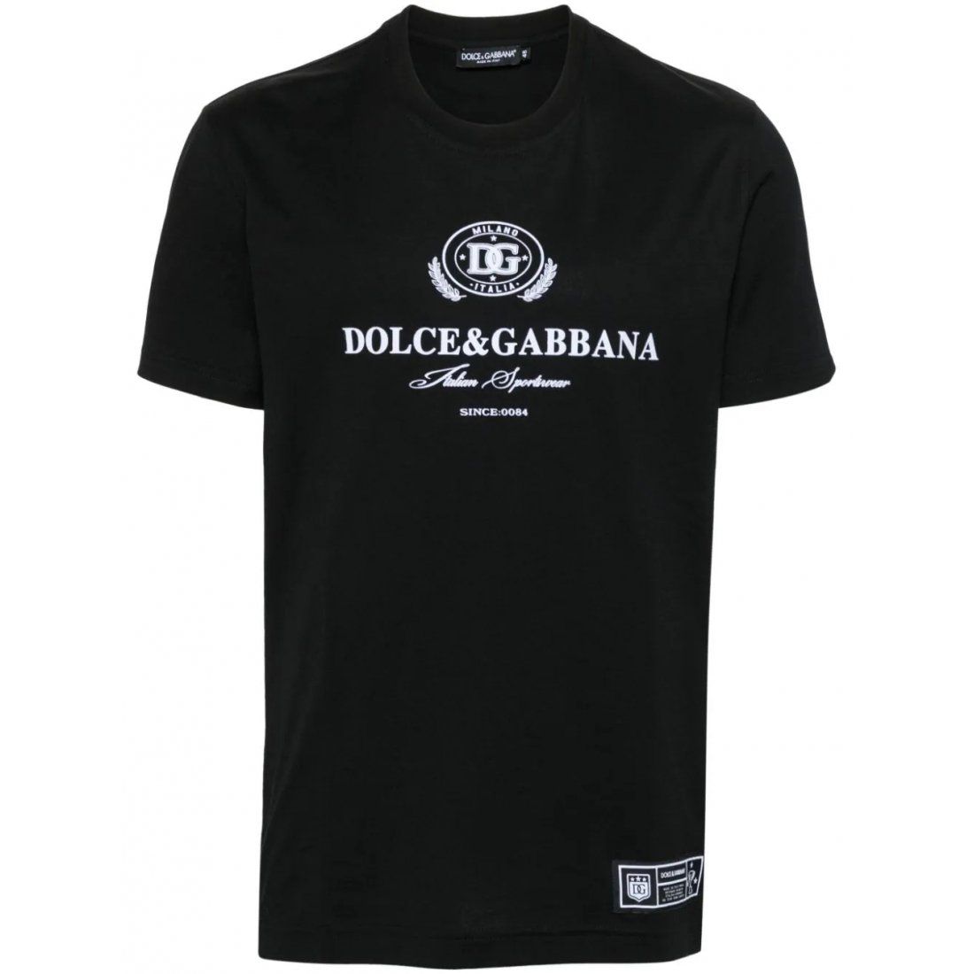 Dolce&gabbana - T-shirt 'Flocked-Logo' pour Hommes