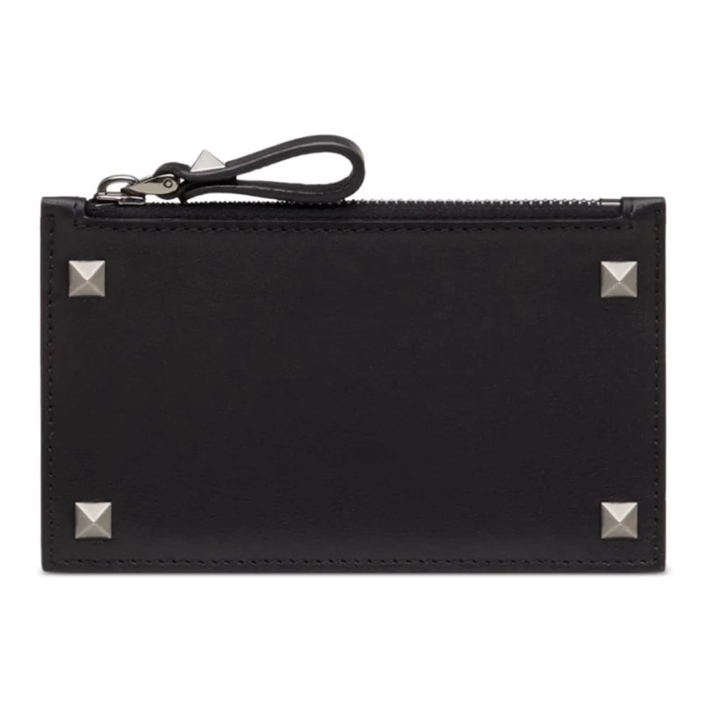 Valentino garavani - Porte-carte 'Rockstud Zip' pour Hommes